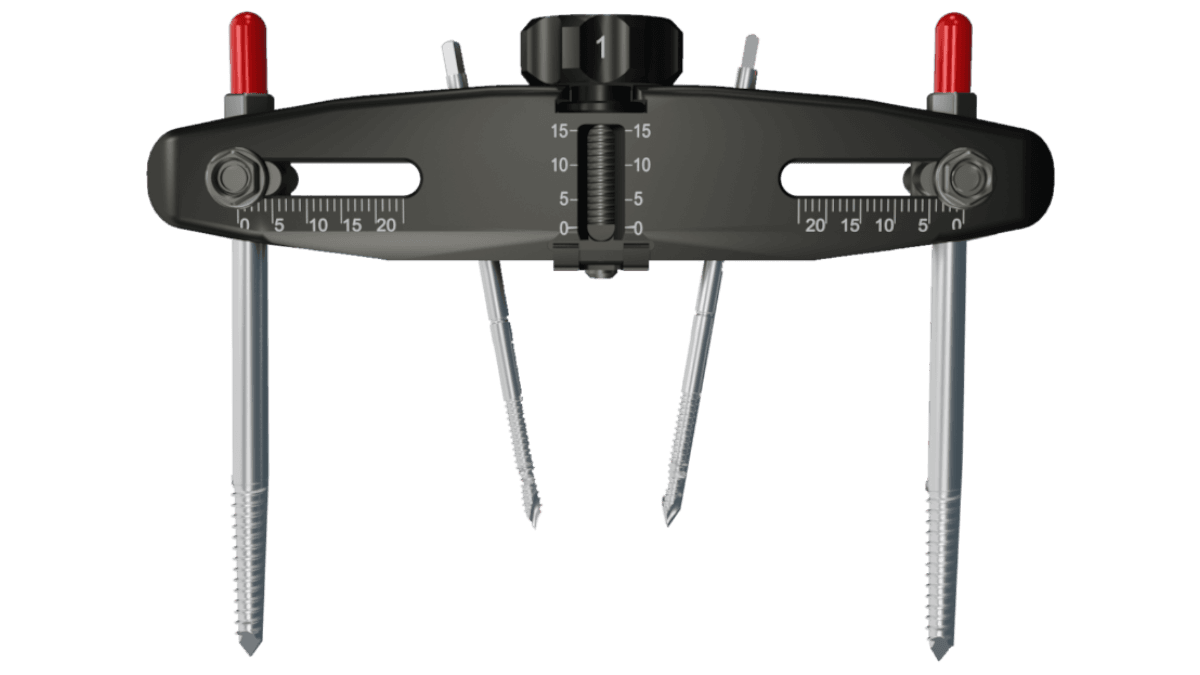 MicroLift fixation platform with its transport module and pins